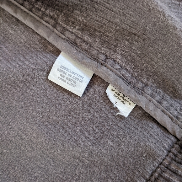 Gray corduroy shacket - Picture 7 of 8